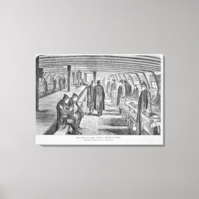 Toile Top Deck du navire hospitalier "Unite" attaché à (Recto)