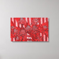 Torch Ginger Lily, Fleurs rouges Tropical Floral A