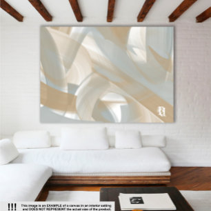 Toile Tornade sablonneuse de 50 x 38 po Tendance Art Abs