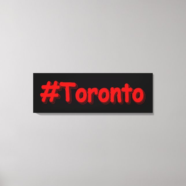 Toile "#Toronto" Joli design. Commandez dès maintenant  (Recto)