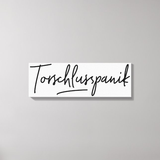 Toile Torschlusspanik, Parole Allemande Magnifique (Recto)