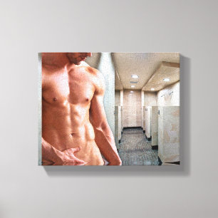 Toile Torse d'homme musclé torse nu sixpack de SlipperyJ