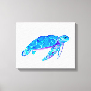 Toile Tortue bleu de la mer
