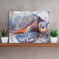 Tortue de mer de Hawaï sur la plage Photo de près