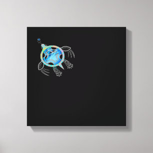 Toile Tortue marine peinte