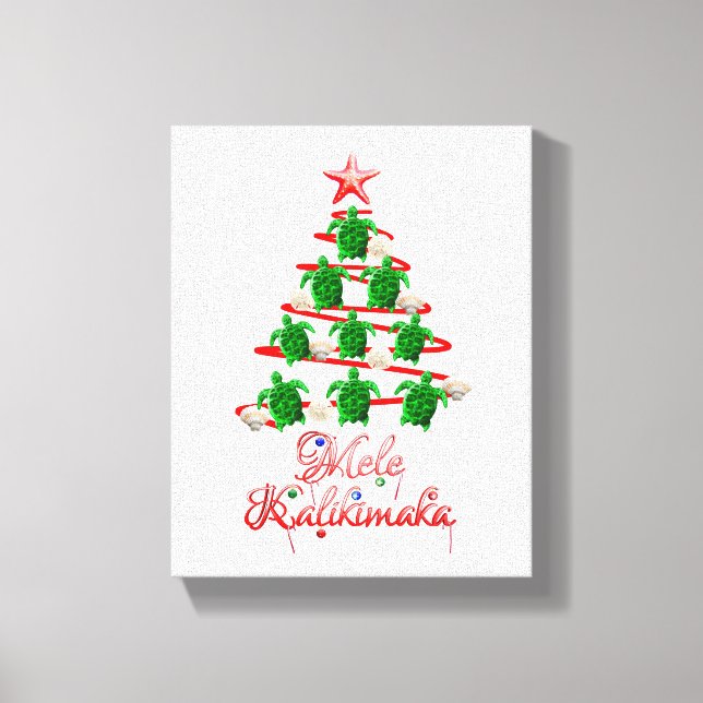Toile Tortues de mer Mele Kalikimaka (Recto)