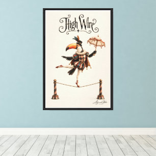Toile Toucan Marcheur sur la Corde Râpeuse