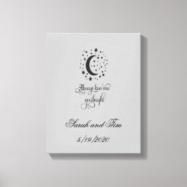 Toile Toujours Me Embrasser Bonne Nuit Cadeau Mariage