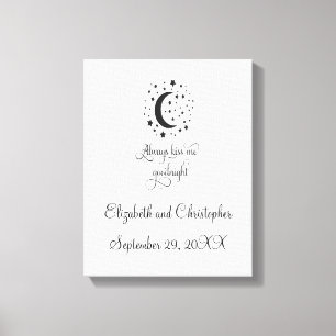 Toile Toujours Me Embrasser Bonne Nuit Cadeau Mariage