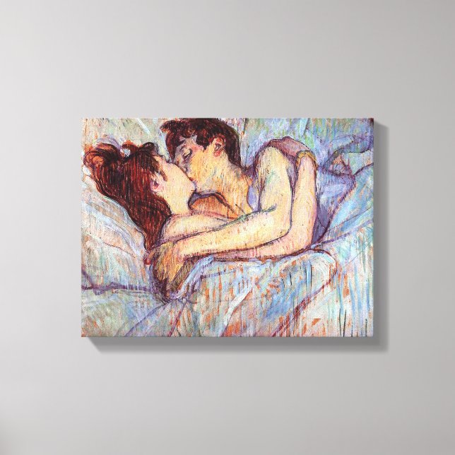 Toile Toulouse Lautrec - En Lit Les Amoureux Lesbiens Ba (Recto)