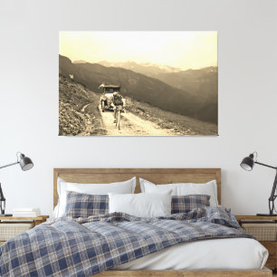 Toile Tour de France 1925 Coureur inconnu Col d'Aubisque