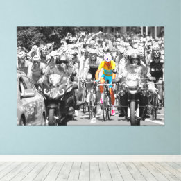 Toile Tour de France Jaune Jersey Peloton Course cyclist