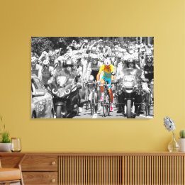 Toile Tour de France Jaune Jersey Peloton Course cyclist