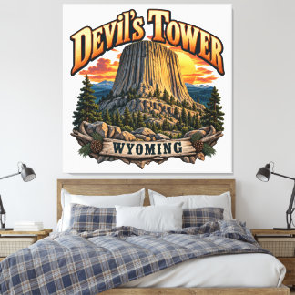 Toile Tour de l’Enfer Wyoming Graphique de coucher de so