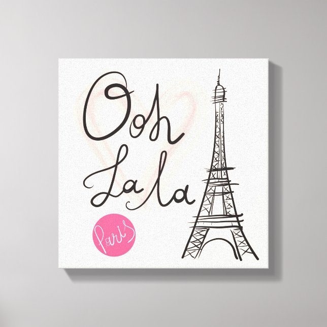 Toile Tour Eiffel Dessinée À La Main (Recto)