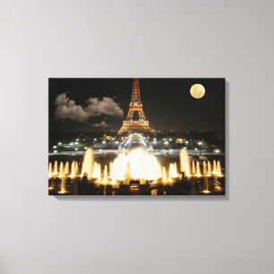 Toile Tour Eiffel en soirée