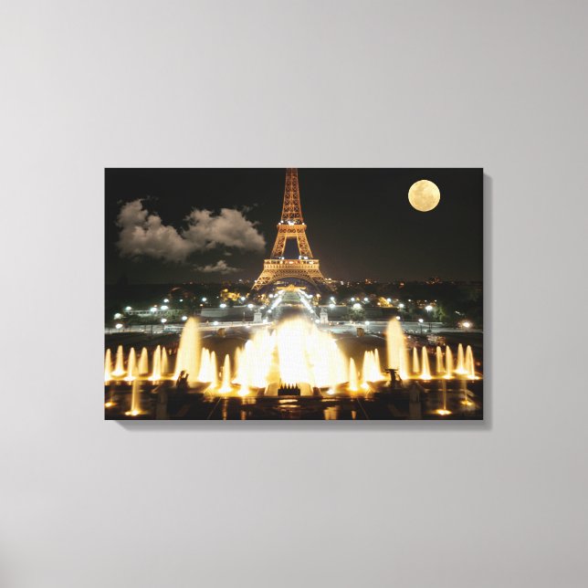 Toile Tour Eiffel en soirée (Recto)