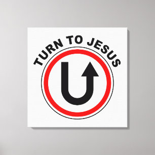 Toile Tournez-vous vers Jésus Christ - Foi chrétienne Ev