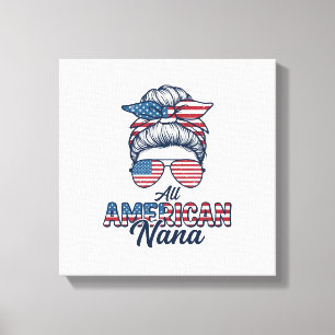 Toile Tout à fait Nana patriotique américain Bun Vector