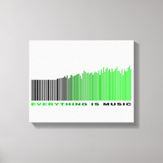 Toile Tout est musique Texte vert Lecteur de chanson cod