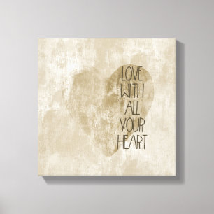 Toile Tout votre or de coeur