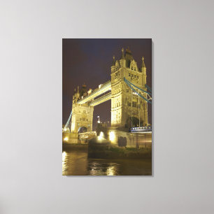 Toile Tower Bridge et la Tamise au crépuscule, Londres,