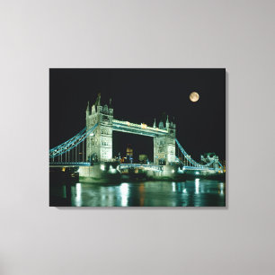 Toile Tower Bridge la nuit, Londres, Angleterre