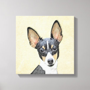 Toile Toy Fox Terrier Peinture - Cute Original Chien Art