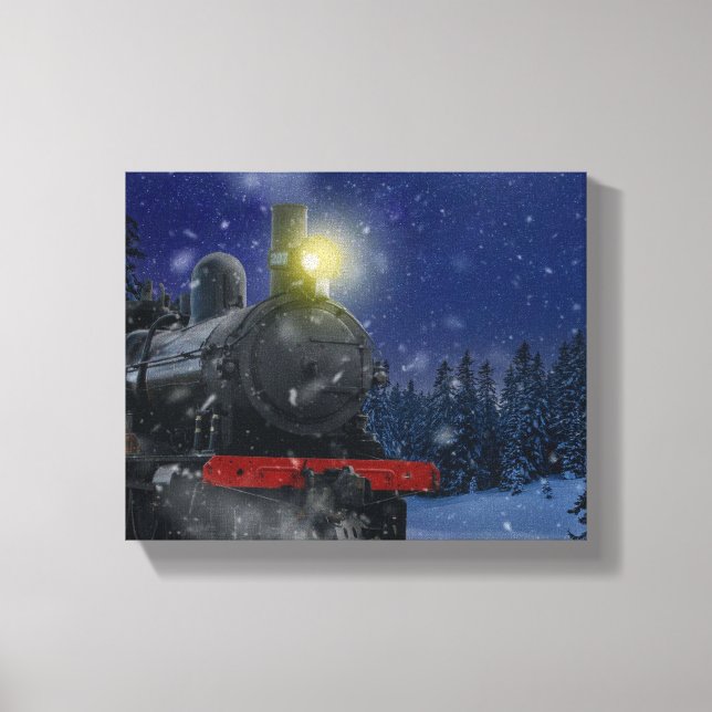 Toile Train de Noël dans la neige (Recto)