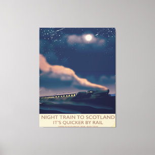 Toile Train de nuit pour l'Écosse