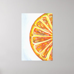 Toile Tranche de fruit orange juteuse
