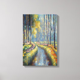 Toile Tranquil River Path Impressionniste Paysage Art