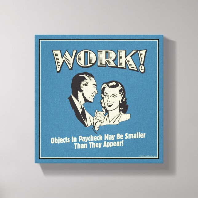 Toile Travail : Plus Petit Qu'Ils N'Apparaissent (Recto)