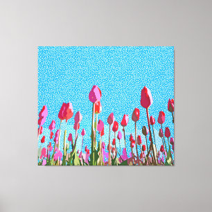 Toile Traversez les tulipes avec moi