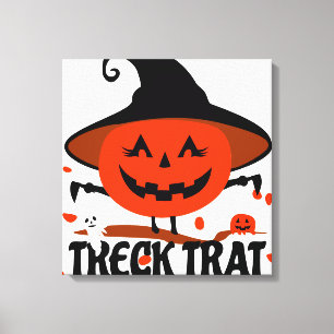 Toile Treck Trat Citrouille Sourire