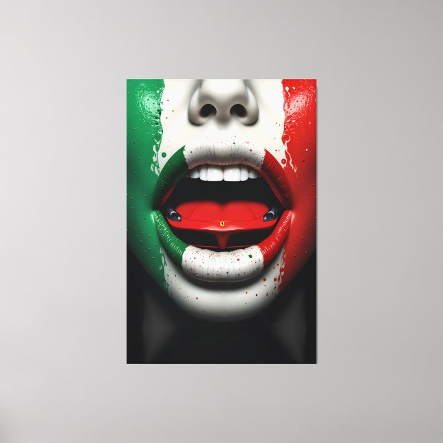 Toile Trecolori Italien Car Love (Recto)