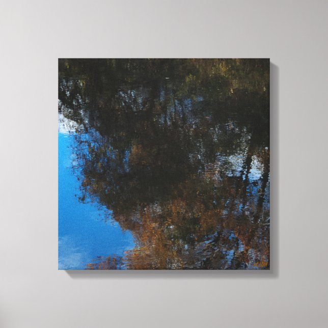 Toile Trees Water Reflection II Stretched Canvas Print (Recto)
