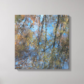 Toile Trees Water Reflection Stretched Canvas Print