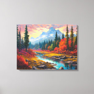 Toile Trekking Automne Art Japonais