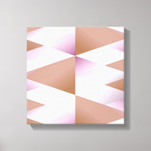 Toile Triangles de dégradé rose Iridescente