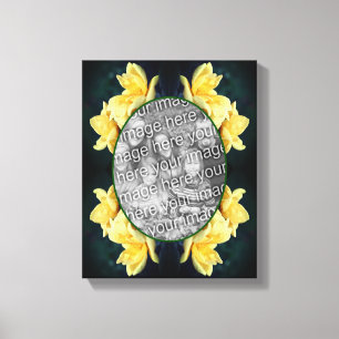 Toile Trio de cadre de Rose jaune Créez votre propre pho