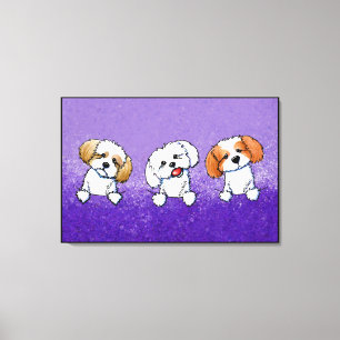 Toile Trio de KiniArt Shih Tzu