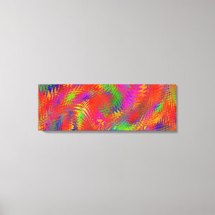 Toile Triptyque arc-en-ciel tissé