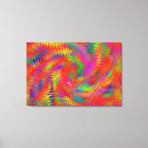 Toile Triptyque arc-en-ciel tissé