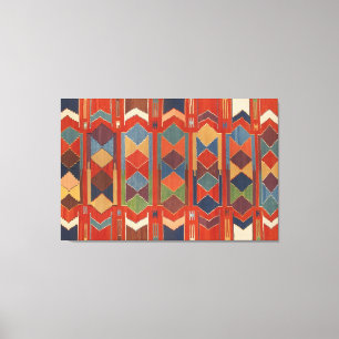 Toile Triptyque du Motif turc contemporain de kilim