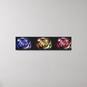 Toile Triptyque rose