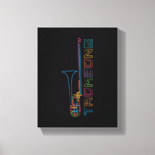 Toile Trombone d'arc-en-ciel