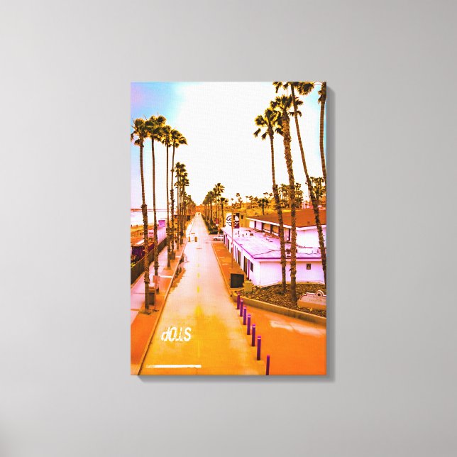 Toile Tronc Nord Du Quai Oceanside 16x24 Pouce (Recto)