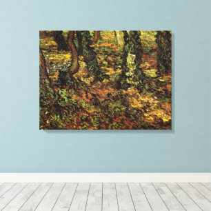 Toile Troncs d'arbres avec lierre par Vincent van Gogh