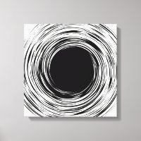 Trou noir abstrait noir et blanc